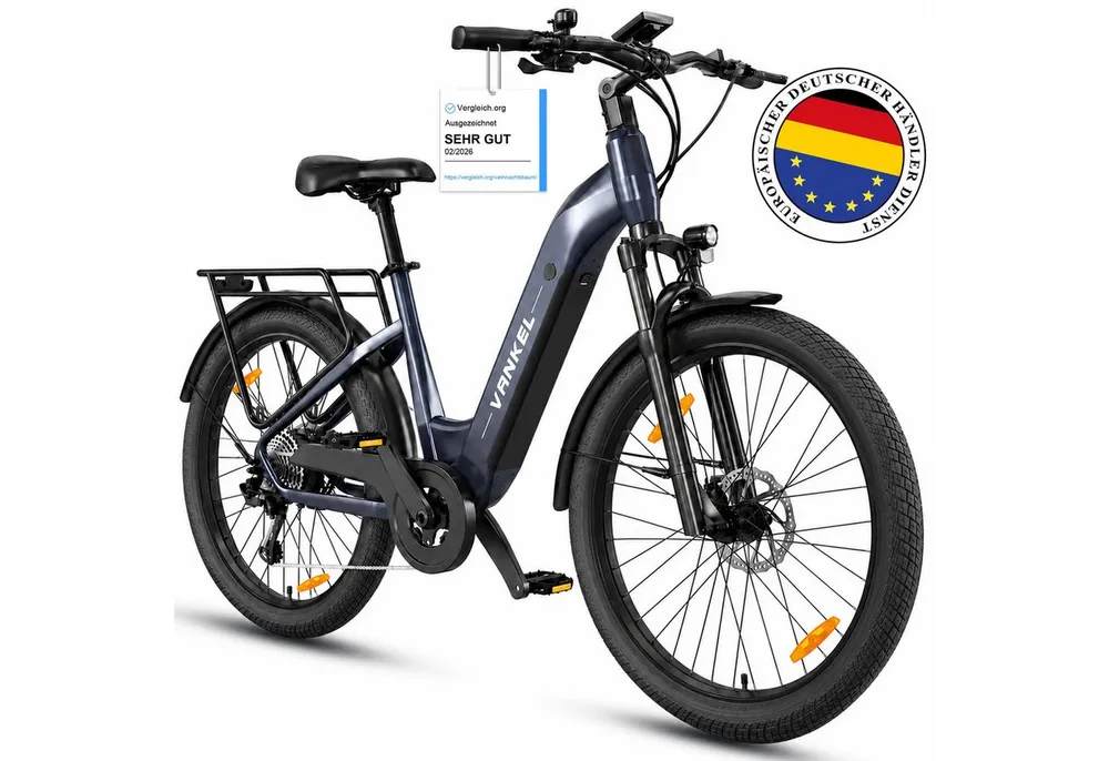 Vankel E-Bike Cityrad 26”×3,0/29”×2,4 Zoll E-Fahrrad Damen u. Herren 720 WH Pedelec 120 km, Kettenschaltung, Heckmotor, 720 Wh, Fat Mountain LG Akku All-Terrain mit Drehmomentsensor E-bikes