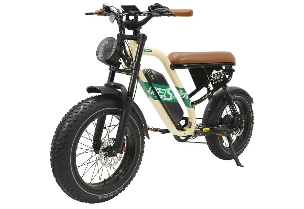 Vankel E-Bike Cityrad herren E-Fatbike 648WH cityrad 20×4.0 Zoll damen 13.5AH 65Nm, Kettenschaltung, Heckmotor, 648 Wh, Retro E-Fatbike mit hydraulischen & Bluetooth, E-bikes