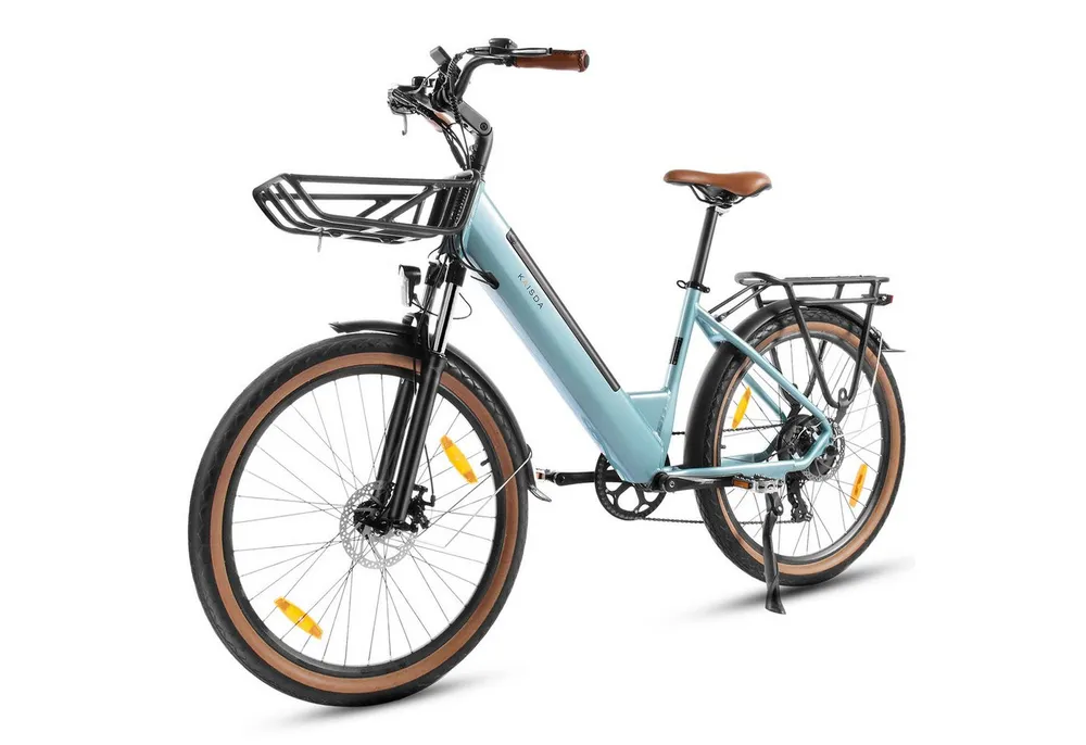 Vankel E-Bike Cityrad K601 E-Fahrrad Damen u. Herren 626WH Pedelec, 36V 120km Reichweite, Kettenschaltung, Heckmotor, 626 Wh, (Beleuchtungsset mit Batterieladegerät, Batterieschlüssel, Werkzeug), E-Faltrad 26" Citybike, LCD-Display & USB, für Stadtpendler, E-bikes