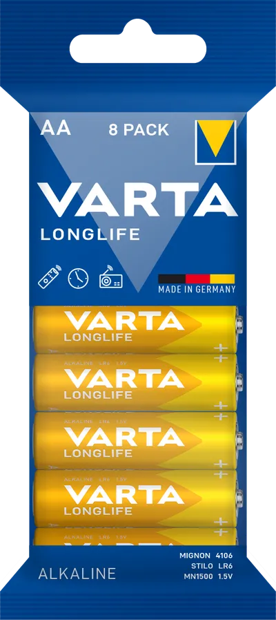 LONGLIFE AA, 8er Folie Batterie