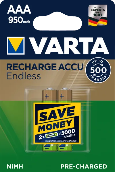 RECHARGE ACCU Endless AAA 950mAh, 2er Blister Akku