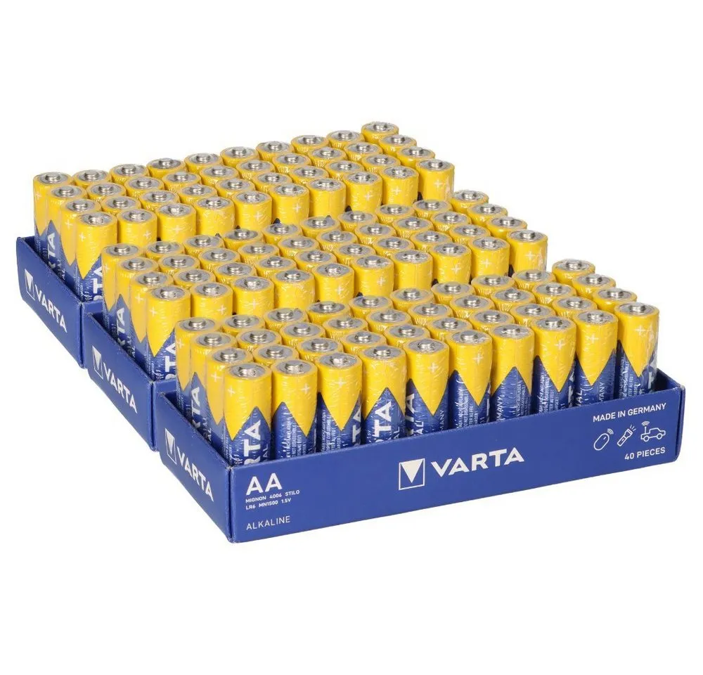 VARTA 120x Mignon AA LR6 Batterie Alkaline VARTA Industrial 4006 1,5V Batterie