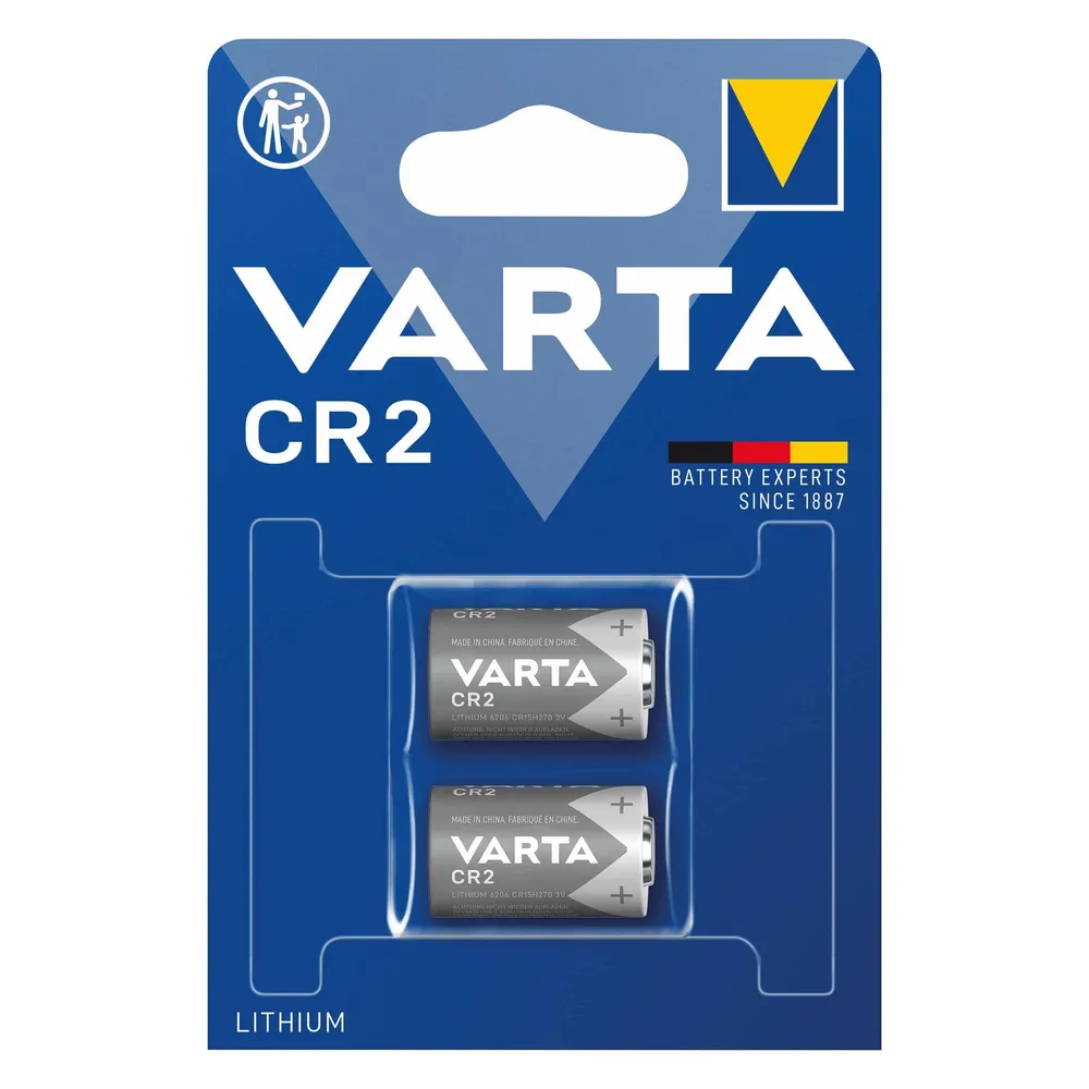 VARTA 2er-Set Lithium Batterie CR2, 880 mAh, 3 V