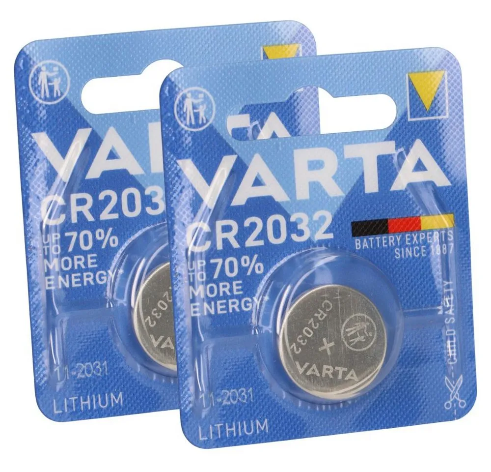 VARTA 2x Ersatz Batterie passend für Apple AirTag Ortungsgerät Knopfzelle