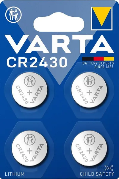 VARTA 4 Professional CR 2430 Lithium Knopfzelle Batterien im 4er Blister Knopfzelle
