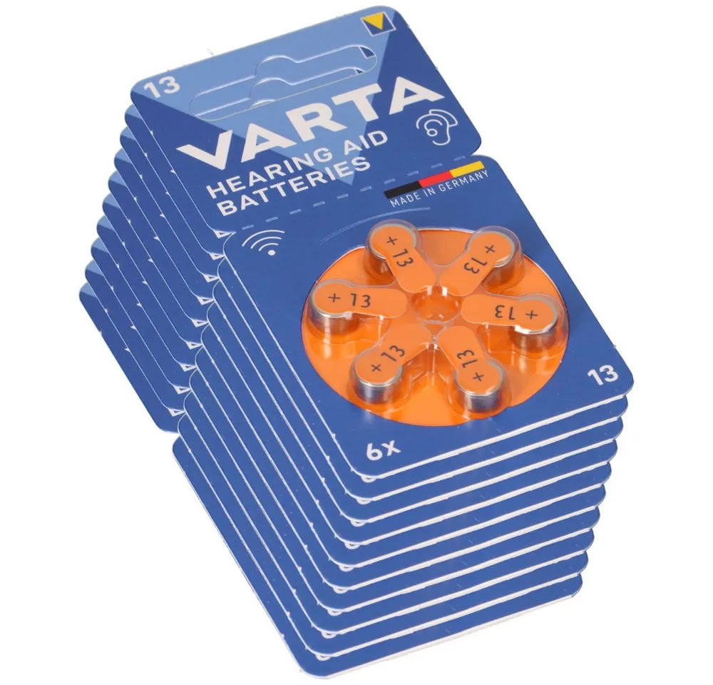 VARTA 60x Varta Hearing Aid Batterie 13 PR48 Hörgerätebatterie Batterie
