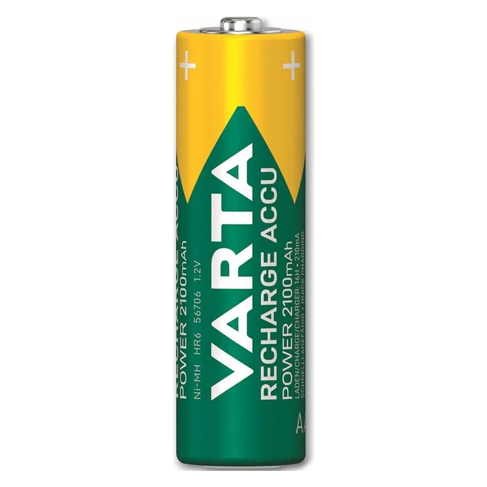 VARTA Akku NiMH, Mignon, AA, HR06, 1.2V/2100mAh, Accu Power, Pre-charged, 10er Pack