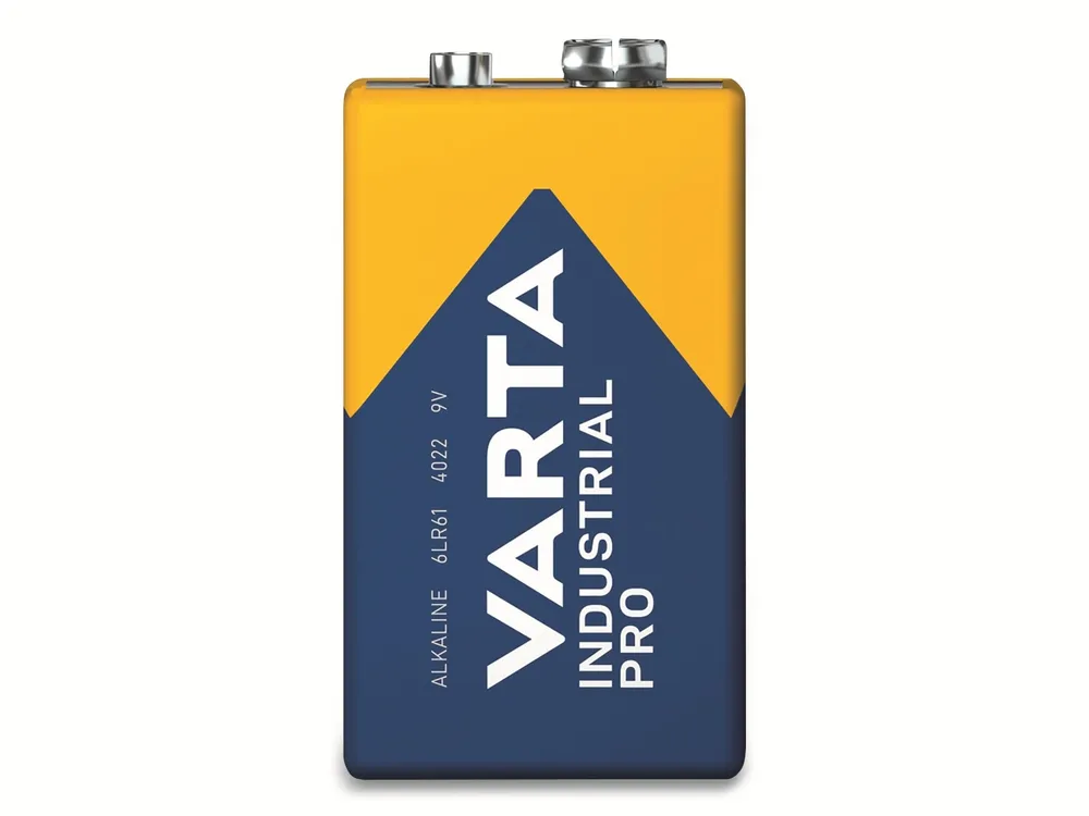 VARTA Batterie Alkaline, E-Block, 6LR61, 9V, Industrial Pro, 1 Stück