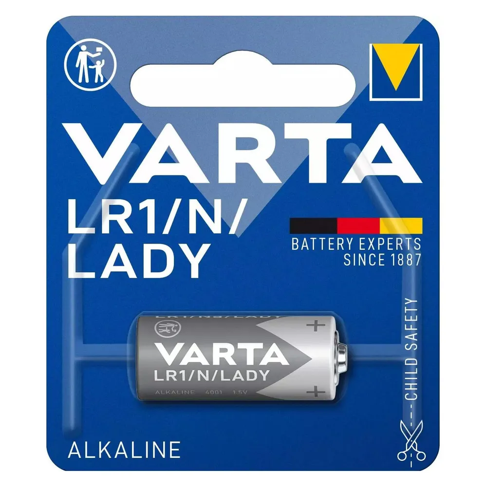 VARTA Batterie Alkaline, LR1, N, LADY, 1.5V, Electronics, 1 Stück