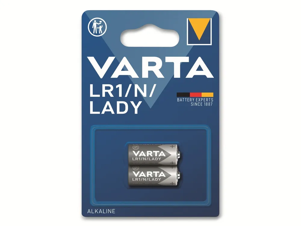 VARTA Batterie Alkaline, LR1, N, LADY, 1.5V, Electronics, 2 Stück