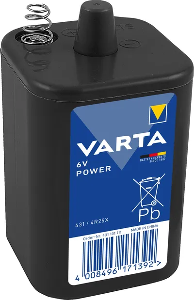 VARTA Batterie Zink-Kohle, 431, 6V, 8.500mAh, 1 Stück