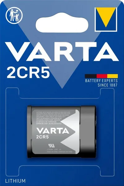 VARTA Batterien 2CR5 Lithium Rundzelle, 1 Stück, 6V, höchste Leistung Batterie