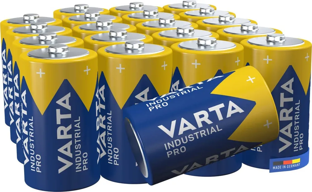 VARTA Batterien D Mono, 20 Stück, Industrial Pro, Alkaline Batterie, 1,5V Batterie, (1 St)