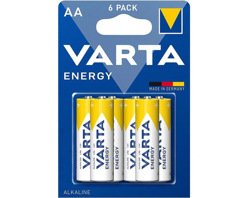 VARTA Energy Batterie, (1.5 V, 6 St), Mignon / AA / LR06 / LR6, 1,5 V, Alkali