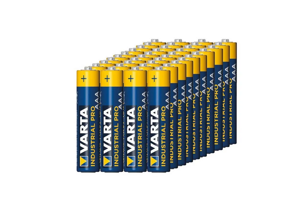 VARTA Industrial LR03/AAA Alkalibatterien Batterie, (40 St), Mindestkapazität: 1300mAh