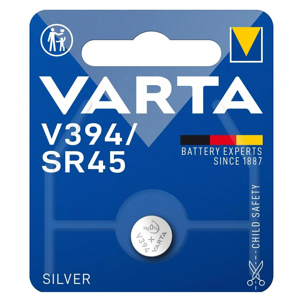 VARTA Knopfzelle Silver Oxide, 394 SR45, 1.55V, 1 Stück