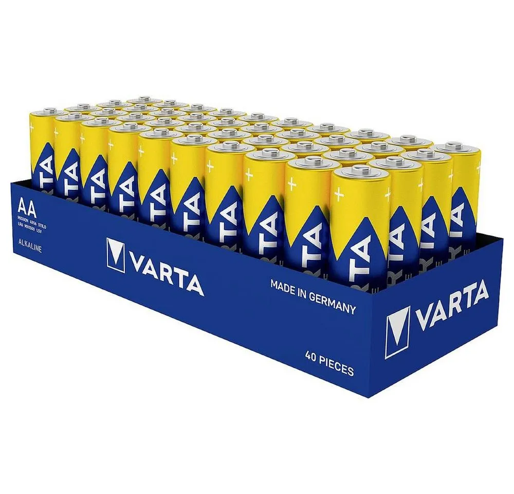 VARTA Longlife Power Alkaline Batterien AA, 40er-Set 4906124354 Batterie