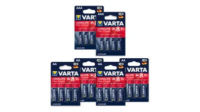 Varta Longlife Power Max, Alkaline Batterie - Vorratspack, 8 x Micro AAA und 16 x Mignon AA