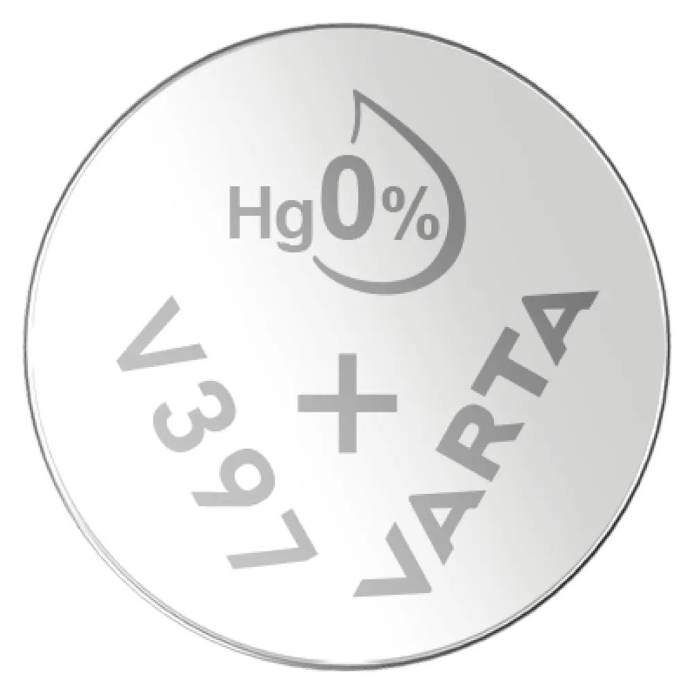 VARTA Silberoxid-Knopfzelle V397/SR59, 1,55 V, 23 mAh