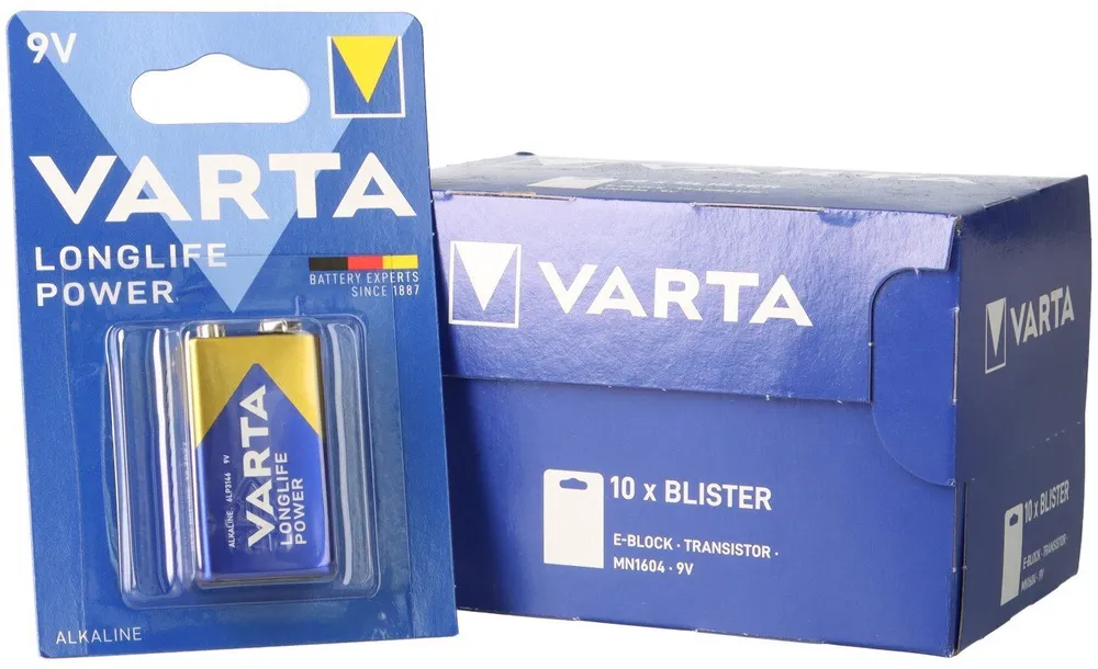 VARTA Varta 4922 Longlife Power 9V-Block 10er Blister Packung Batterie