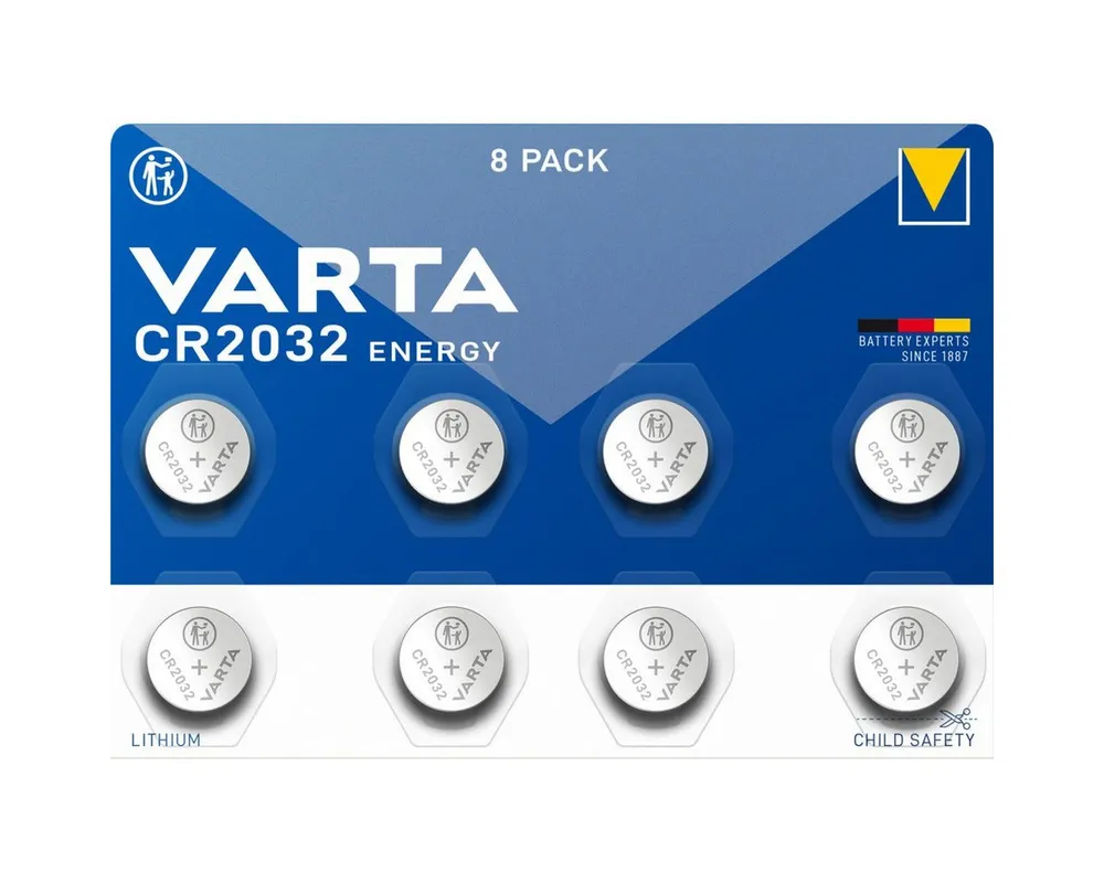 VARTA Varta Batterien CR2032 Lithium 3V 8 Stück Blister Batterie