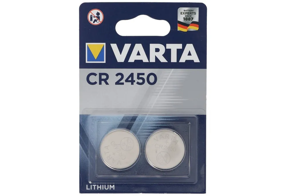 VARTA Varta Professional Electronics CR2450, CR 2450 Lithium 2er Blister Ve Batterie, (3,0 V)