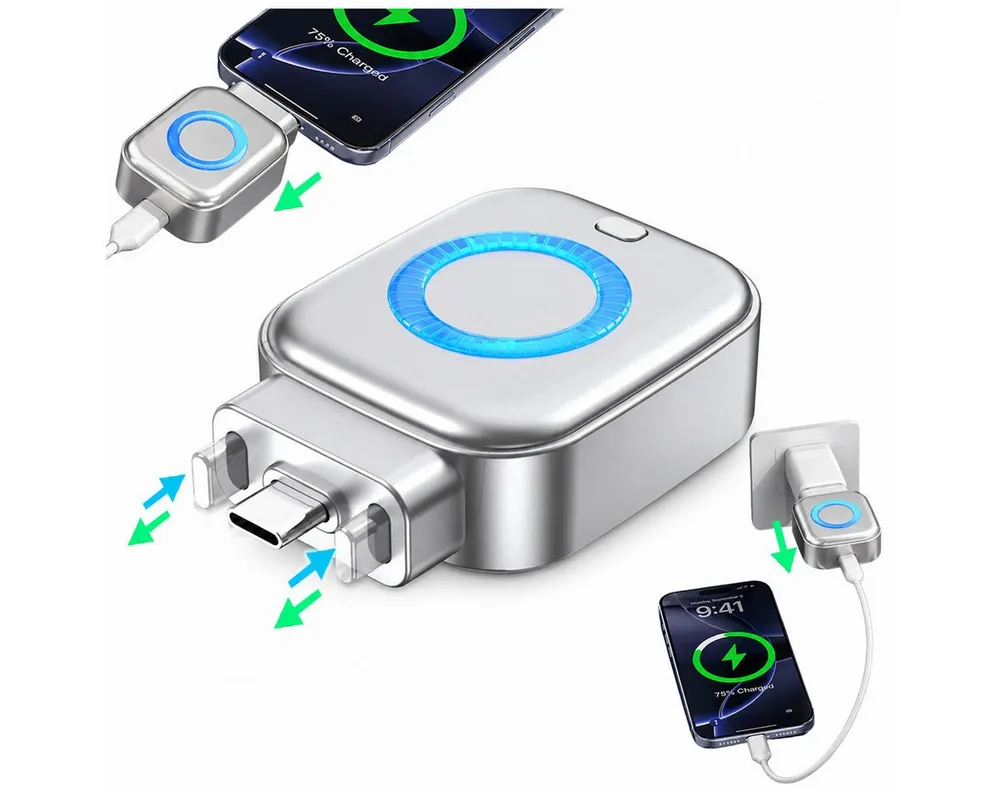 Vashoy Automatischer Lade-Trennstecker mit 140W Unterstützung Smartphone-Ladegerät (5000 mA, Physische Stromtrennung bei vollem Akku, KI-gesteuerter Schutz vor Überladung,Smartphones, Tablets und andere, Zwischenstecker für sicheres Nachtladen)