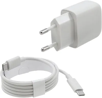 VEEV 10W Ladegerät USB C für iPhone und Samsung + 1 Meter Kabel Smartphone-Ladegerät (2000 mA, Spar-Set, 2-tlg., Kompatibel mit iPhone 17 Max Pro, iPhone 17/16/15, 1x Adapter 10 Watt + 1x Ladekabel USB-C auf USB-C)