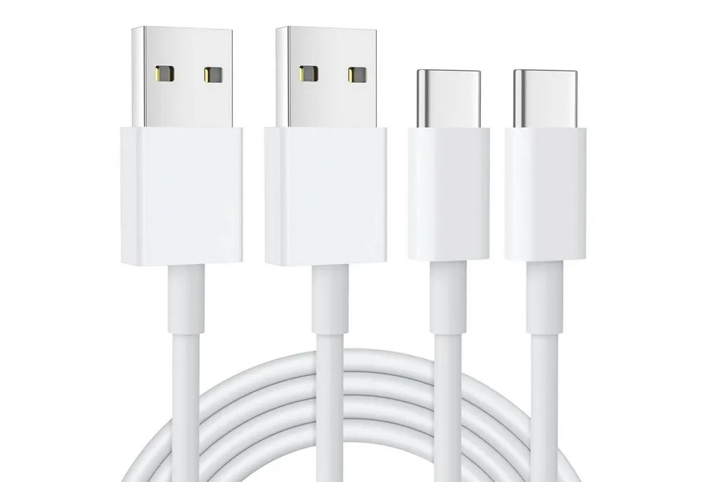 VEEV 2x USB C Kabel, Carplay Kabel, USB A auf USB C Kabel 1M Smartphone Smartphone-Kabel