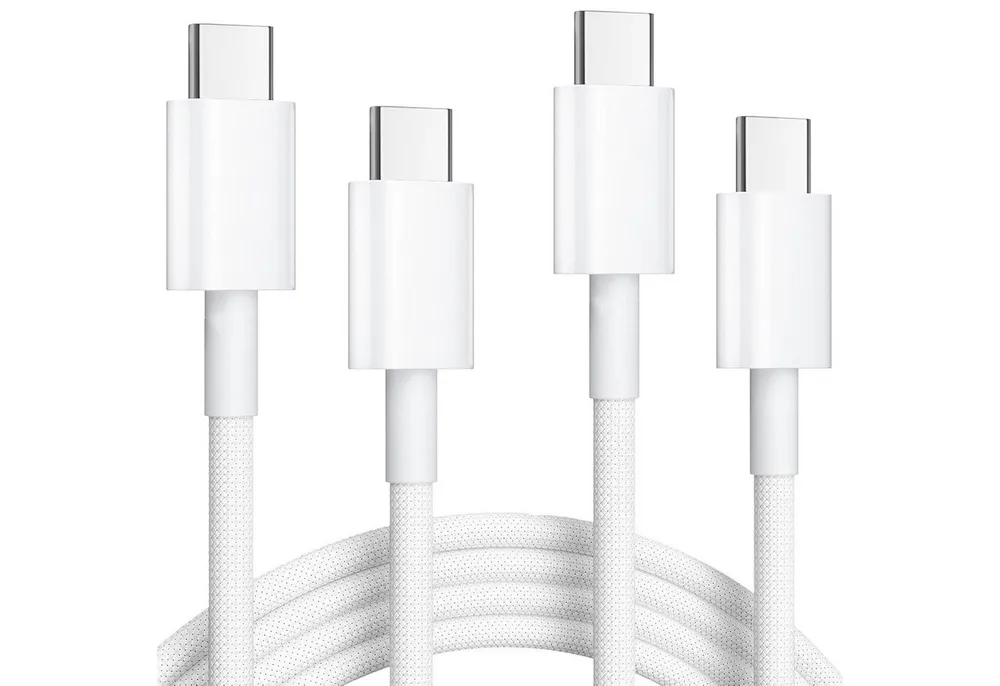 VEEV 2x USB C Kabel, Schnellladekabel USB C auf USB C Kabel 1M Smartphone Smartphone-Kabel