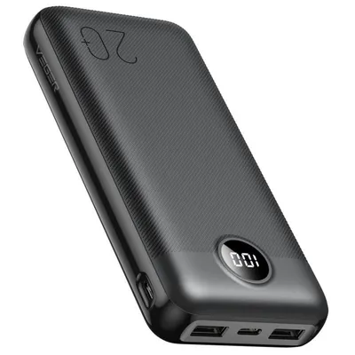 Powerbank Veger L20 20000mAh Schwarz 20W Schnellladung LCD-Display
