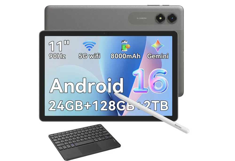 VekfulPC 11" Tab50 tablet mit hülle Android 16 128 GB 8000 mAh Akku Tablet (11", 128 GB, Android 16, Gemini Al Magic, 8000 mAh, 5G WiFi, 90Hz)