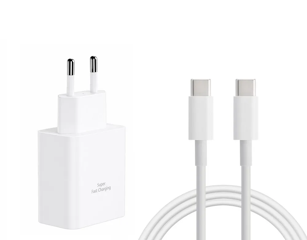 Ventarent 45W USB-C Schnellladegerät mit Ladekabel für Apple iPhone 17/16/15 USB-Ladegerät (3000 mA, Set, 2-tlg., 45W Netzadapter + USB-C Ladekabel (1m), Fast Charge, Power Delivery (PD), PPS)