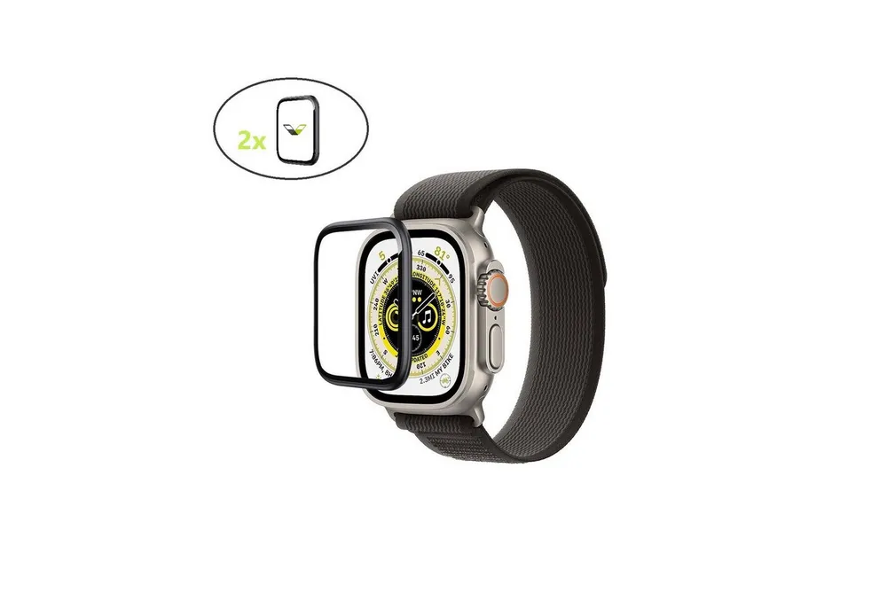 Ventarent Displayschutzglas 2 Stück Displayschutz für Apple Watch SE, 40mm für Apple Watch SE 40 mm, Apple Watch Series 6 40 mm, Apple Watch Series 5 40 mm, Apple Watch Series 4 40 mm, inklusive Reinigungstuch, 2 Stück, Extrem kratzfest (9H), Schmutzabweisend, Abgerundete Kanten, Hartglas