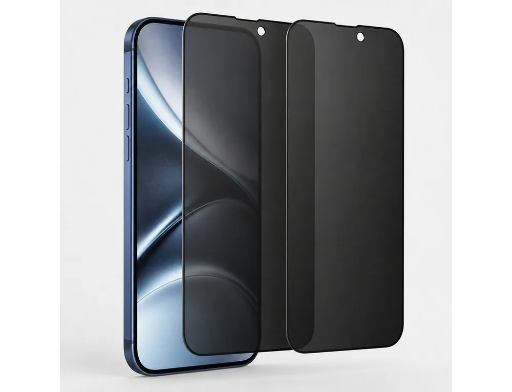 Ventarent Displayschutzglas Privacy Schutzglas für iPhone 15 Serie für Apple iPhone 15, 2er Set, 2 Stück, 9H Hartglas, oleophobe Beschichtung, casefreundlich