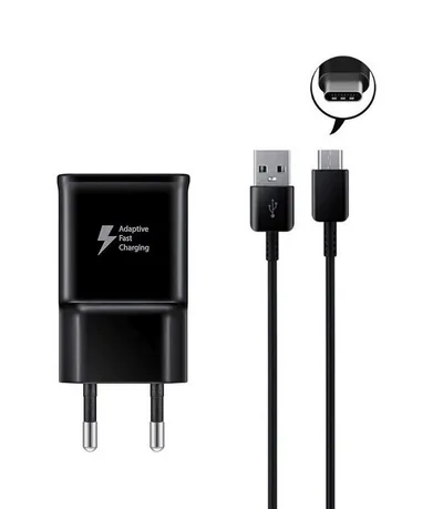 Ventarent Ladekabel für Samsung Galaxy S25 S24 S23 S22 S21 Plus Ultra FE Edge USB-Ladegerät (1670,00 mA, Set, 2-tlg., 1x Adapter USB-A 15 Watt + 1x Ladekabel USB-A auf USB-C, Schnellladegerät)