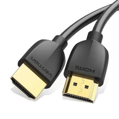 HDMI-Kabel Vention AAIBF 2.0 1m 4K 60Hz Ultradünn Schwarz Goldbeschichtet
