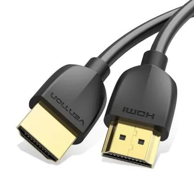 Vention HDMI-Kabel AAIBG 2.0 4K 1,5 m ultradünn Schwarz HDR 18 Gbit/s TMDS Gold