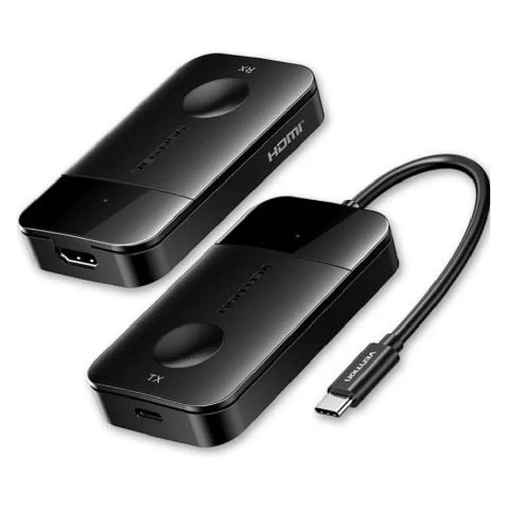 Videoadapter Vention ADOBB USB-C HDMI Wireless 4K 60W Schwarz