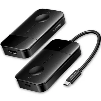 Videoadapter Vention ADOBB USB-C HDMI Wireless 4K 60W Schwarz