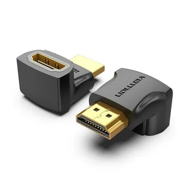 Vention AINB0 4K HDMI Adapter Stecker-Buchse 270° Drehung Vergoldet Schwarz