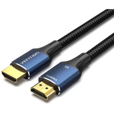 Vention HDMI 2.1 Kabel UltraHD 8K 48Gbps Stecker-Stecker Geflochten 1m Blau
