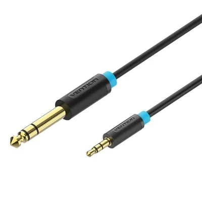 Vention BABBI Audiokabel Jack 6,35mm Männlich auf Jack 3,5mm Männlich 3m Verzinnter Kupfer Schwarz