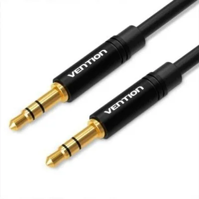 Audiokabel Vention BAKBF 3.5mm Stecker auf Stecker 1m Schwarz vergoldet