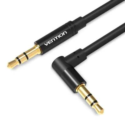 Stereo Kabel Vention BAKBG-T 3,5mm Klinke Winkelstecker 1,5m Schwarz
