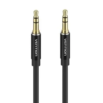 Vention BAXBF 1 m Stereokabel, 3,5 mm Stecker, vergoldet, schwarzes Aluminium