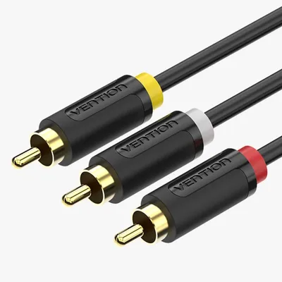 Kabel Vention BCABH 3x RCA Männlich - 3x RCA Männlich 2m Schwarz Kabel Vention BCABH 3x RCA Männlich - 3x RCA Männlich 2m Schwarz