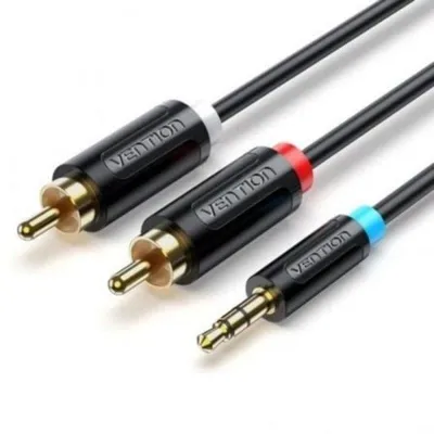 Audiokabel Vention BCLBJ 3.5mm auf 2 RCA 5m Schwarz