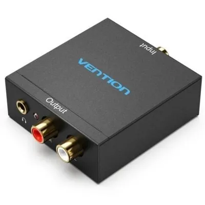 Vention BDFB0-EU Audiokonverter Toslink/Cinch-Eingang und 2x Cinch-Ausgang 192kHz DAC