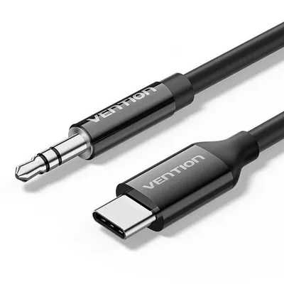 Audio-Kabel USB-C auf Klinkenstecker 3,5 mm Vention BIF Schwarz 1m